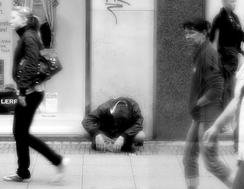 Bettler in der Breiten Strasse